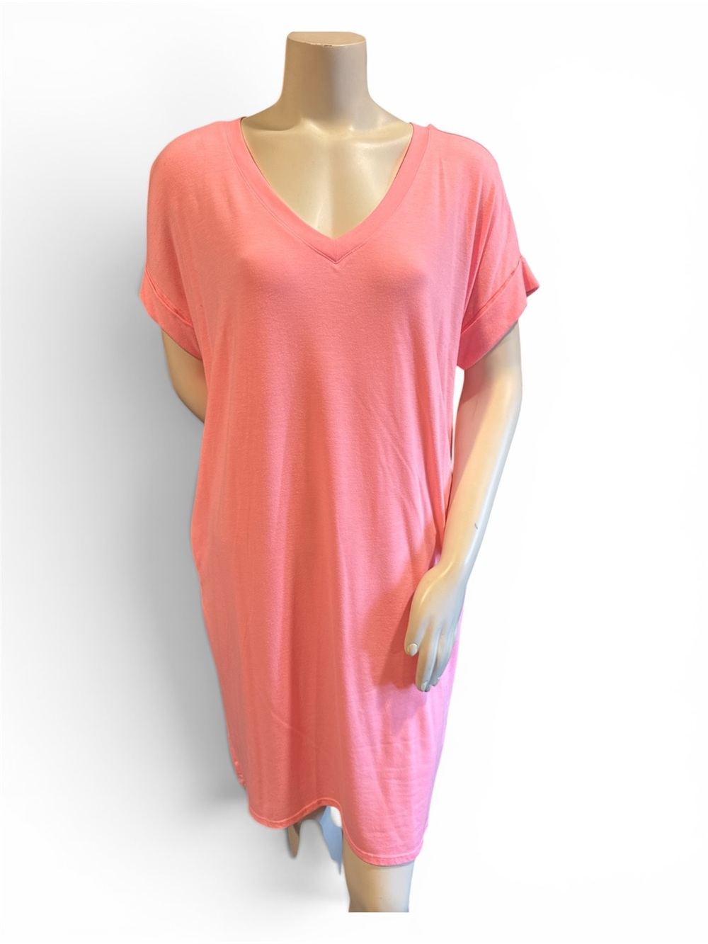 Zenana Outfitters light Pink V-Neck dress